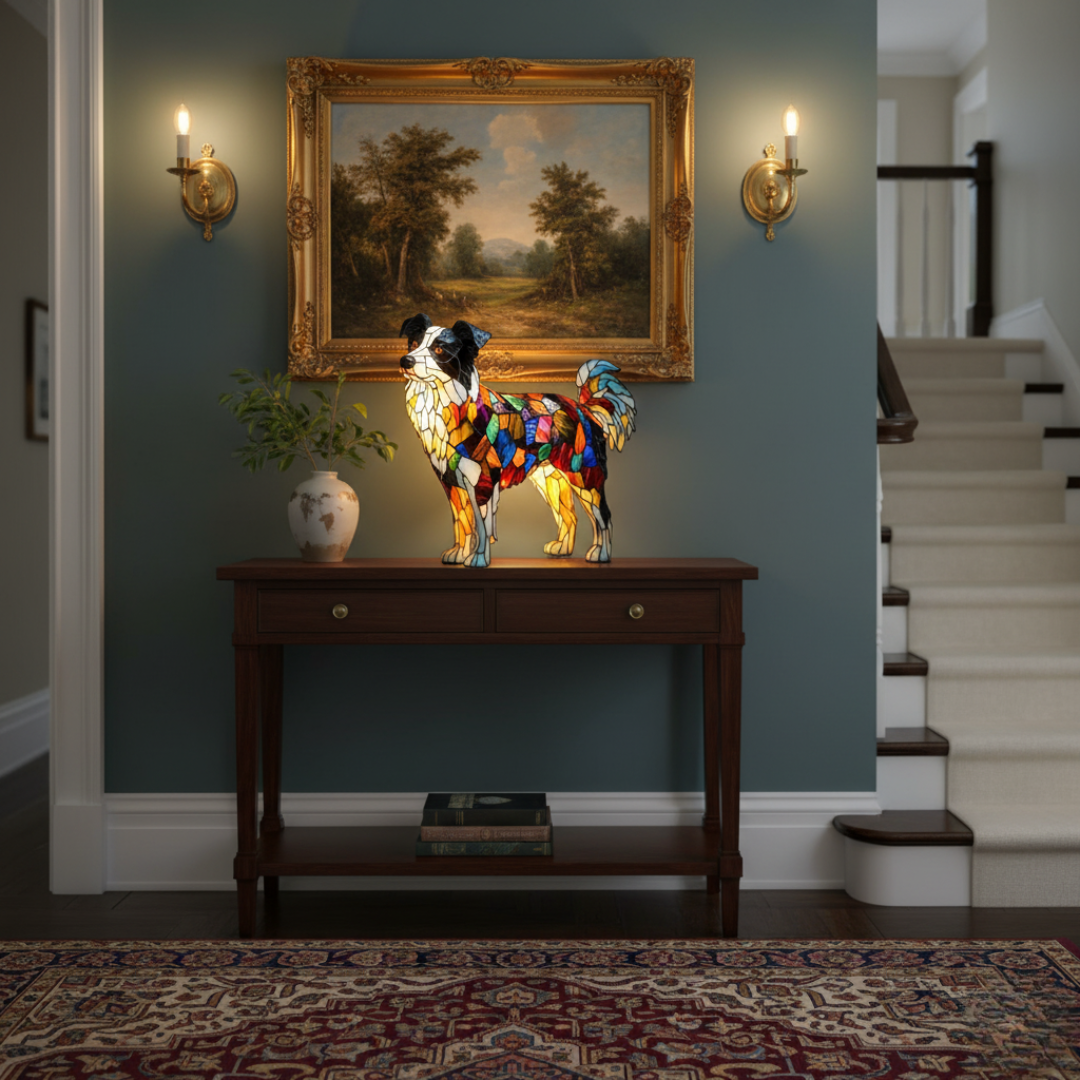 Border Collie - Lampe Éclat Prismatique