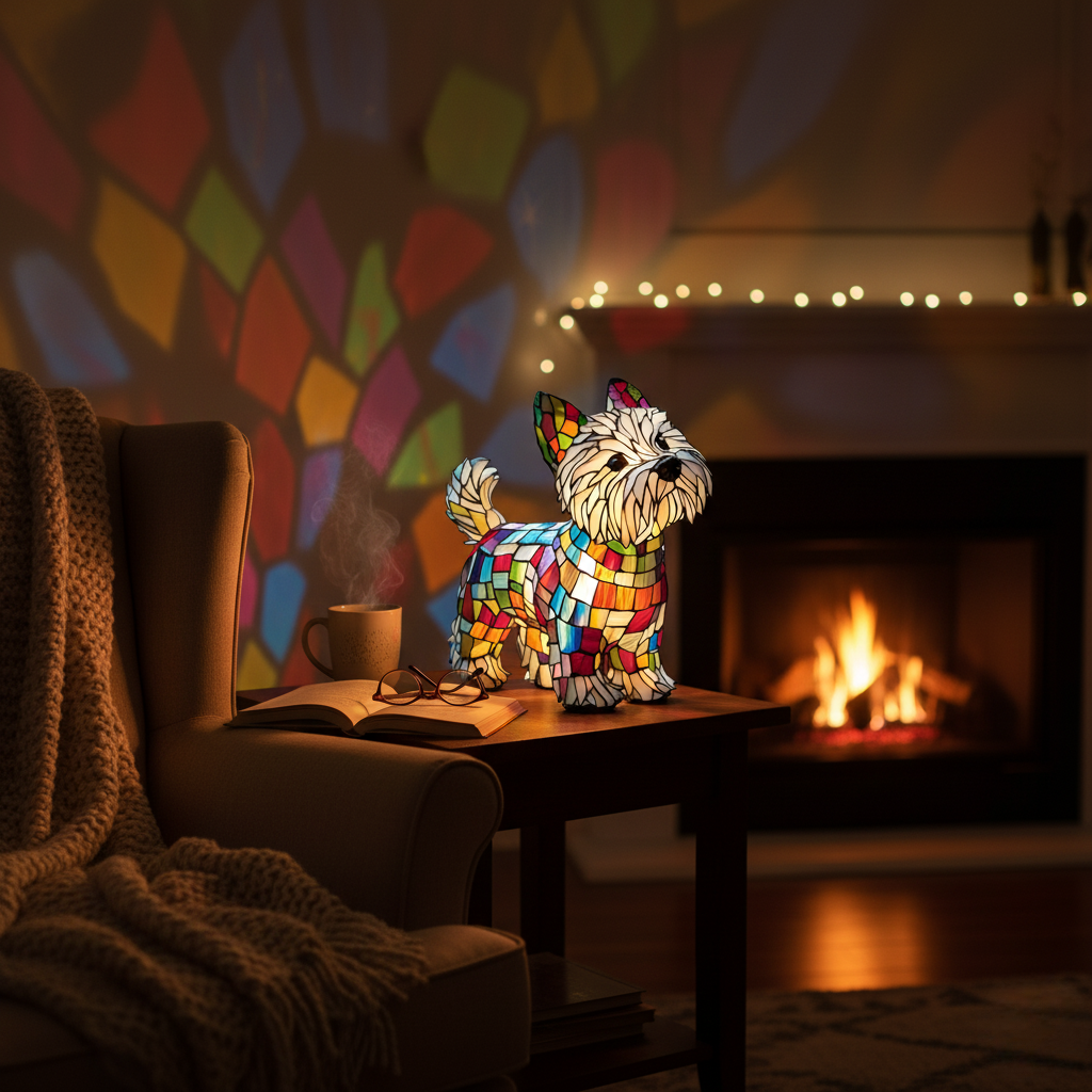 West Terrier - Lumière Festive Colorée