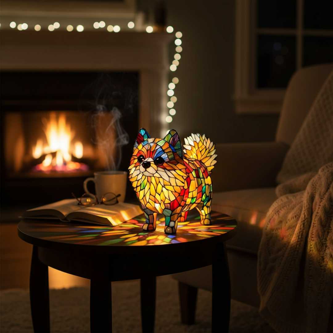 Pomeranian - Lampe Reflets Festifs