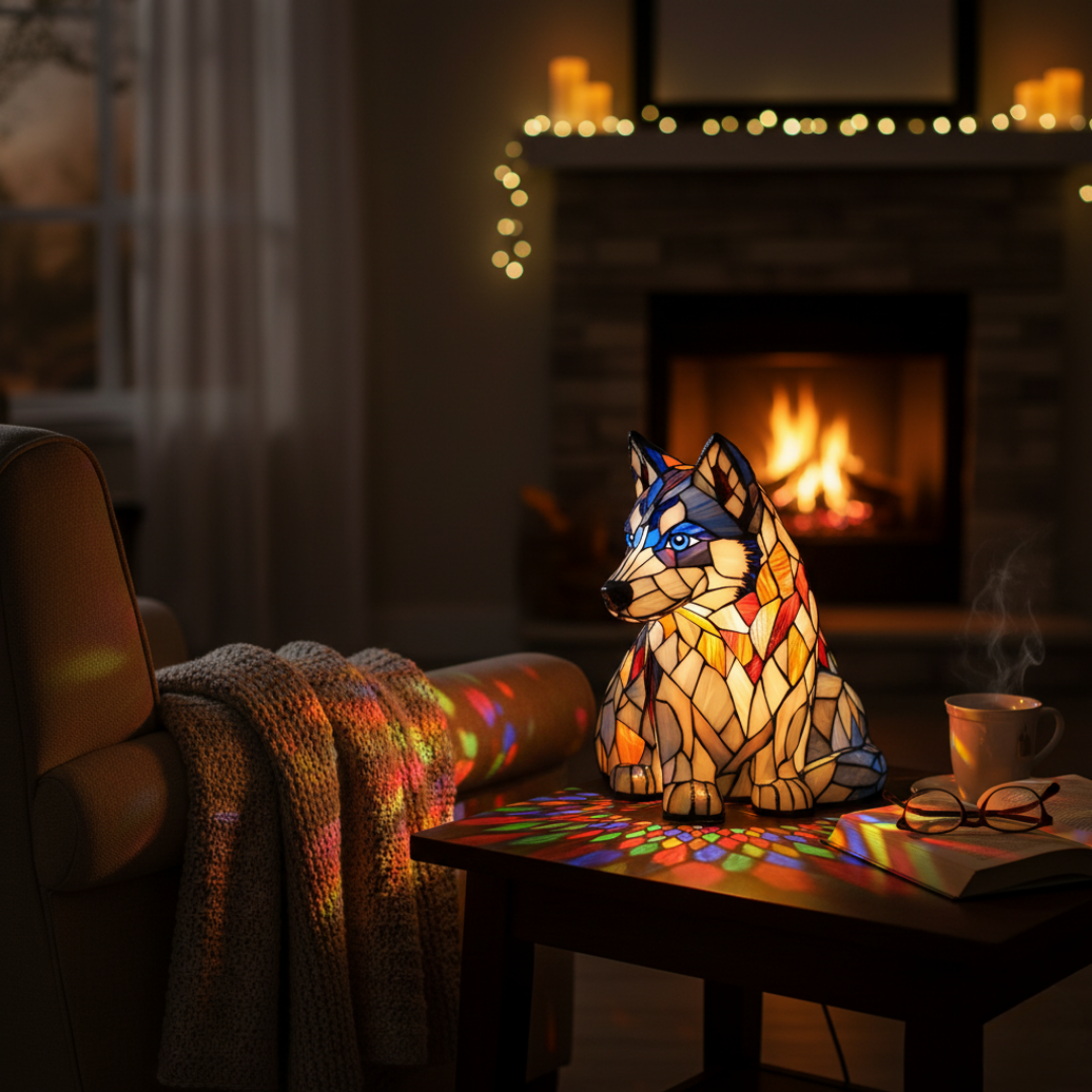 Husky Polaire - Lampe Splendeur Colorée