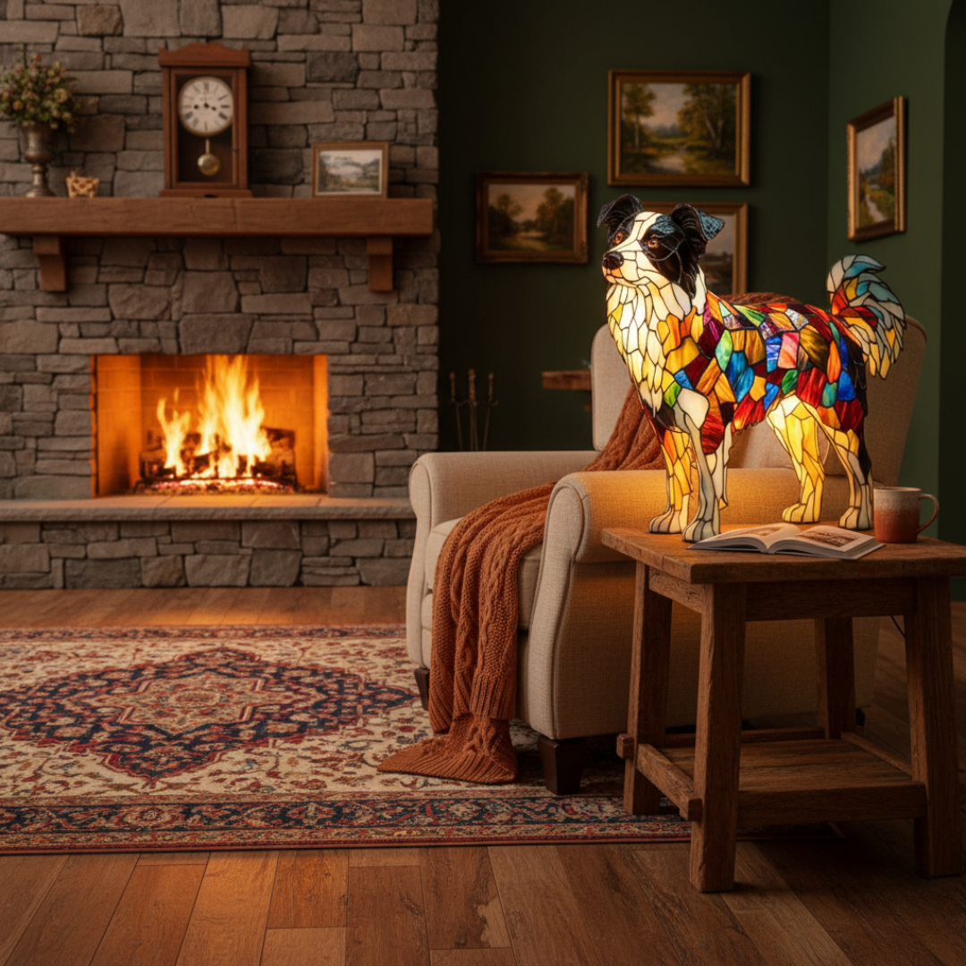 Border Collie - Lampe Éclat Prismatique