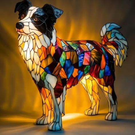 Border Collie - Lampe Éclat Prismatique