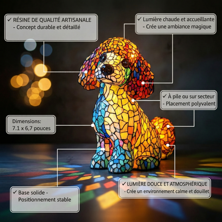 Caniche - Lampe Charme Élégant