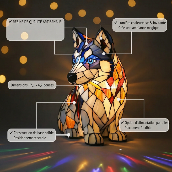 Husky Polaire - Lampe Splendeur Colorée