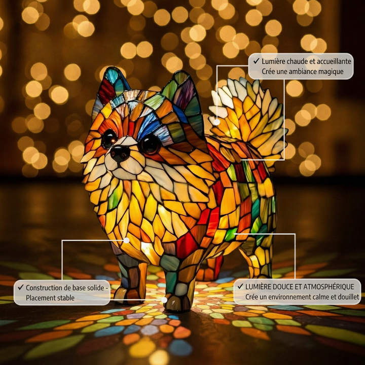 Pomeranian - Lampe Reflets Festifs